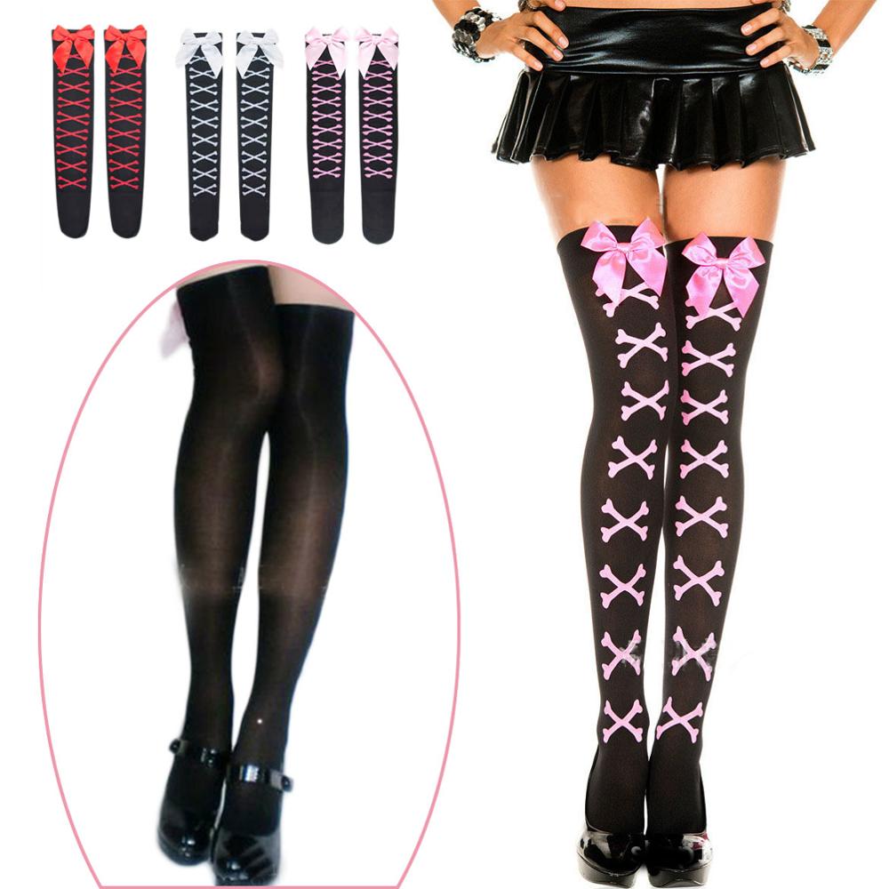 Fishnet Stocking Women - Hold-Ups Bowknot Tops Fever Fashion Sexy