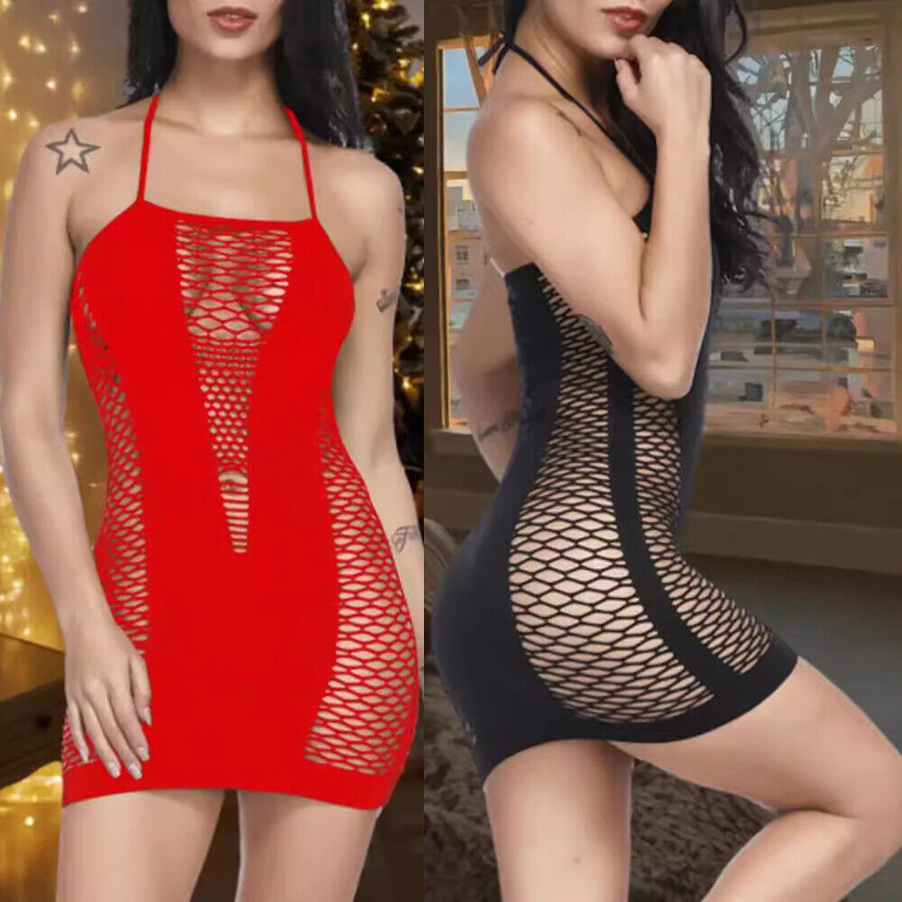 Fishnet Stocking Women - Women Lingerie Sexy Fishnet Chemise Outfit
