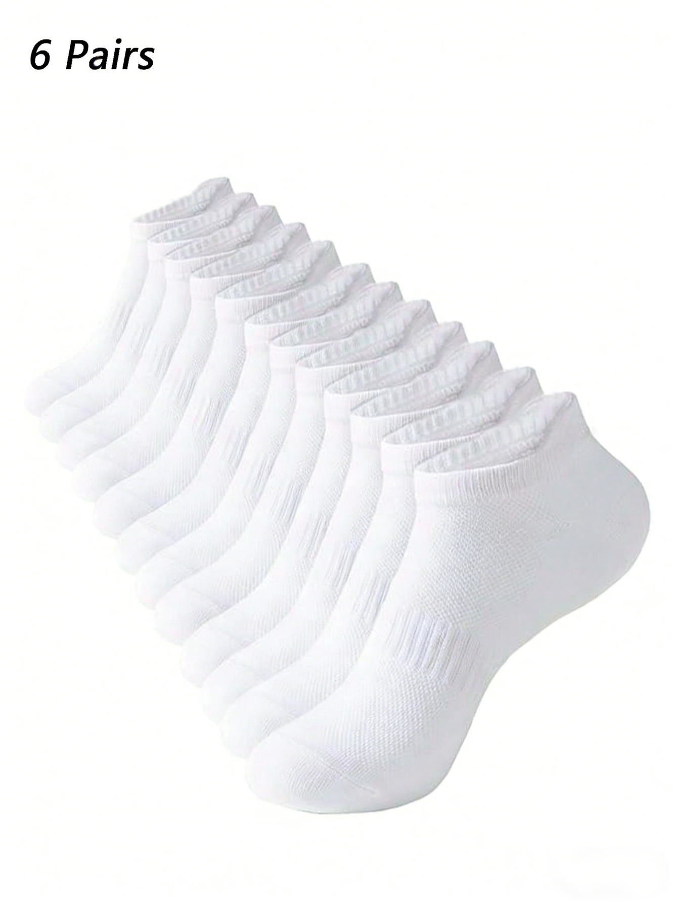 No Show Sock Women - 6 Pairs Women Men White Ankle