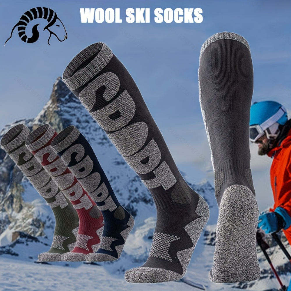 Wool Hiking Sock - Winter Warm Ski Socks Thickened Wool