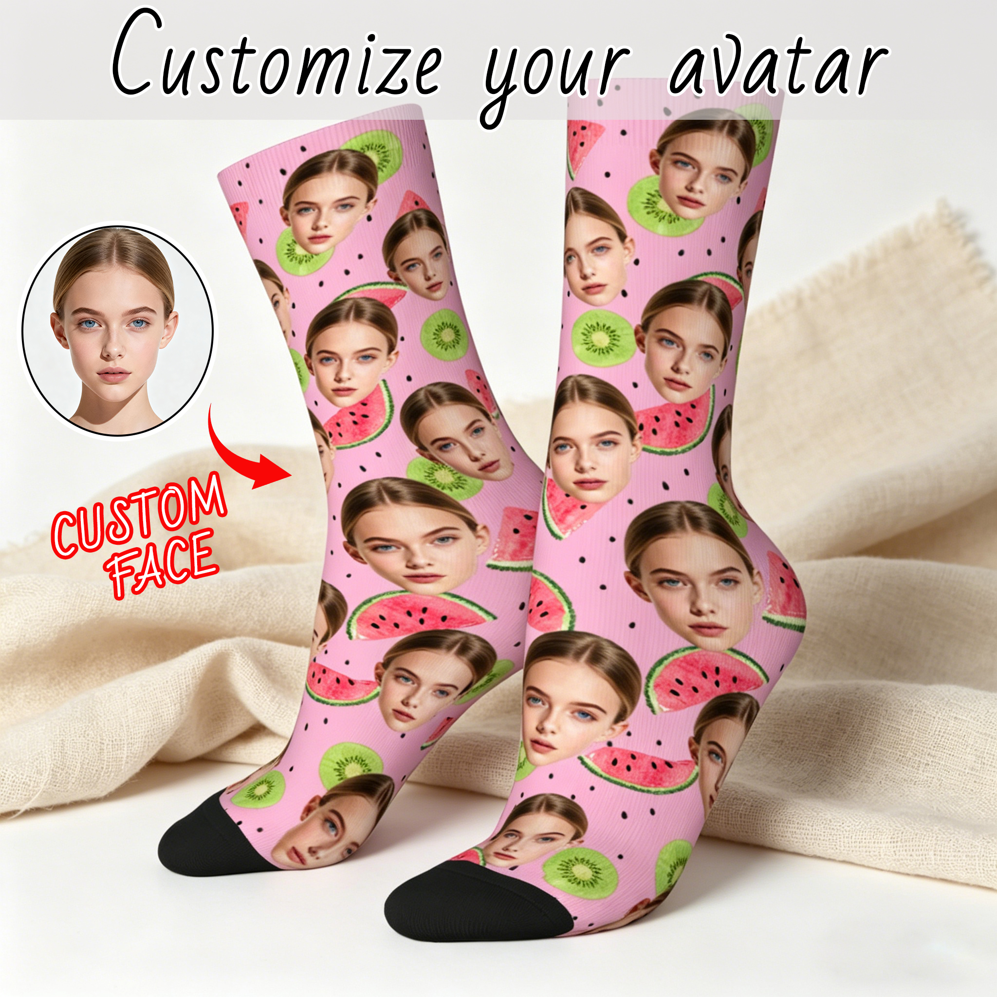 No Show Sock Women - Customized avatar short socks for men