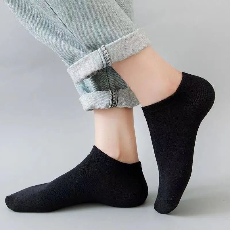 5 Pairs Unisex Casual Plain Co - No Show Sock Women บทวิจารณ์และราคา