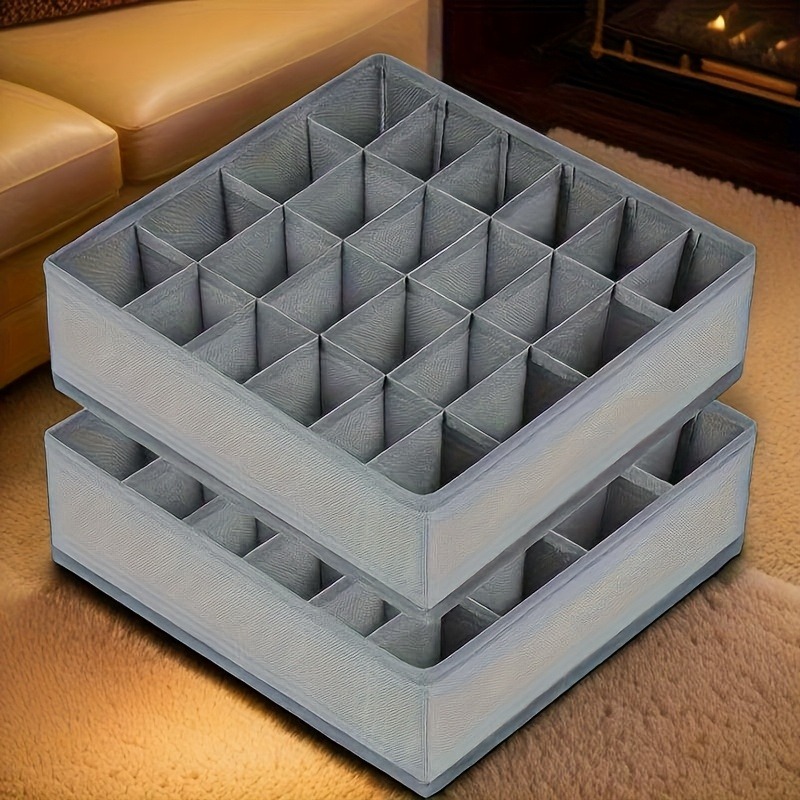 2Pcs 24-Compartment Fabric Soc - Sock Organizer Tray บทวิจารณ์และราคา