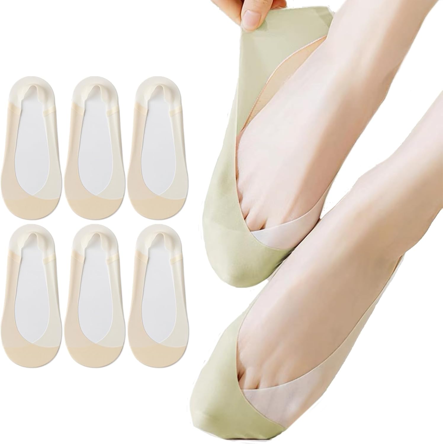 Caudblor 6 Pack Thin No Show S - Invisibility Sock Loafer บทวิจารณ์และราคา