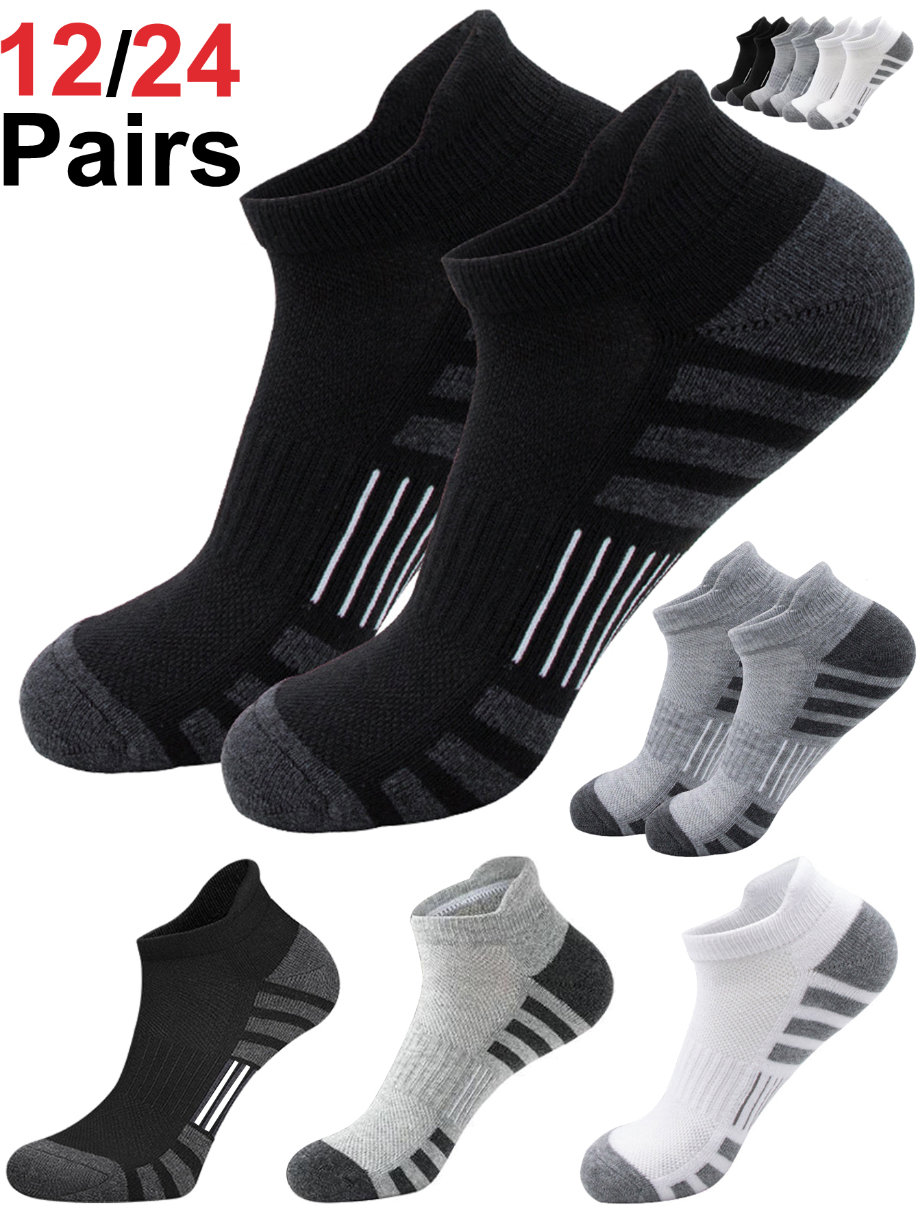 Cushioned Breathable Ankle Ath - Athletic Sock Cushion บทวิจารณ์และราคา