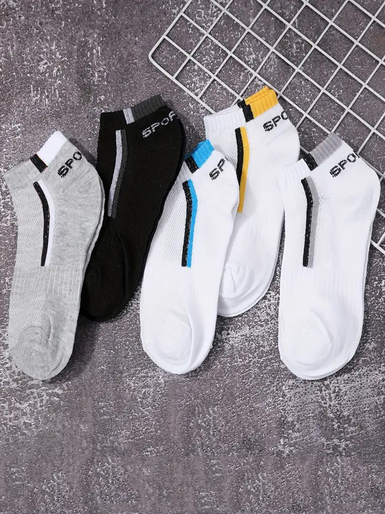 30Pairs Men's Color-block Mesh - Ankle Sock Low Cut บทวิจารณ์และราคา