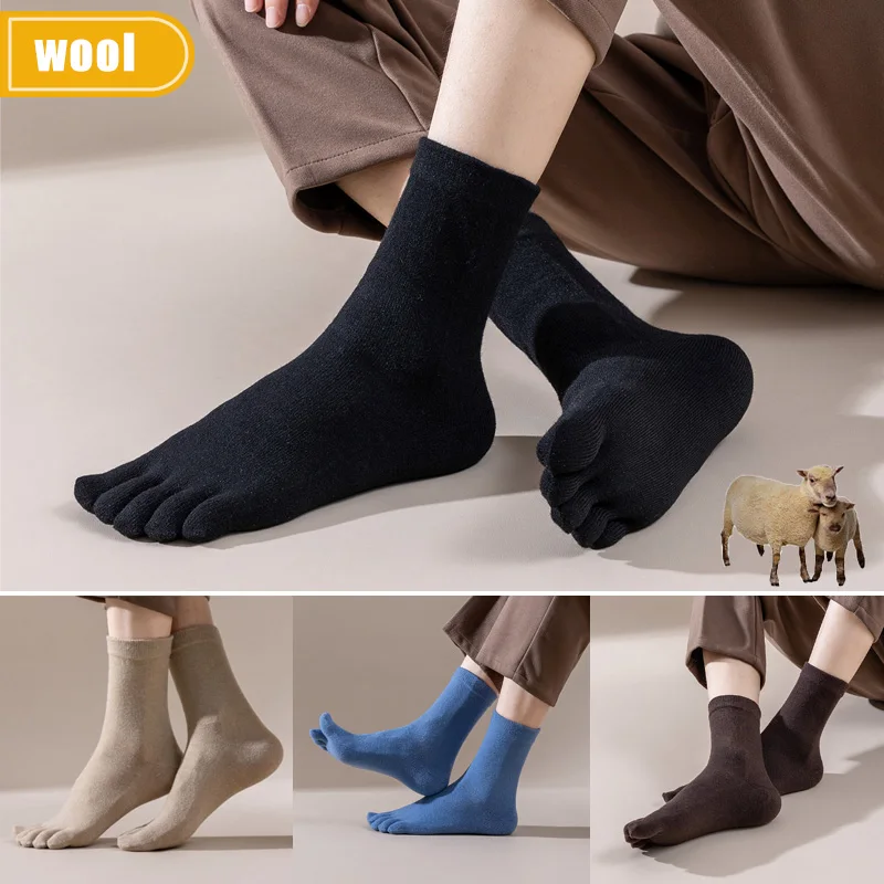 Mans Wool Five Finger Socks Sh - Thermal Sock Winter บทวิจารณ์และราคา
