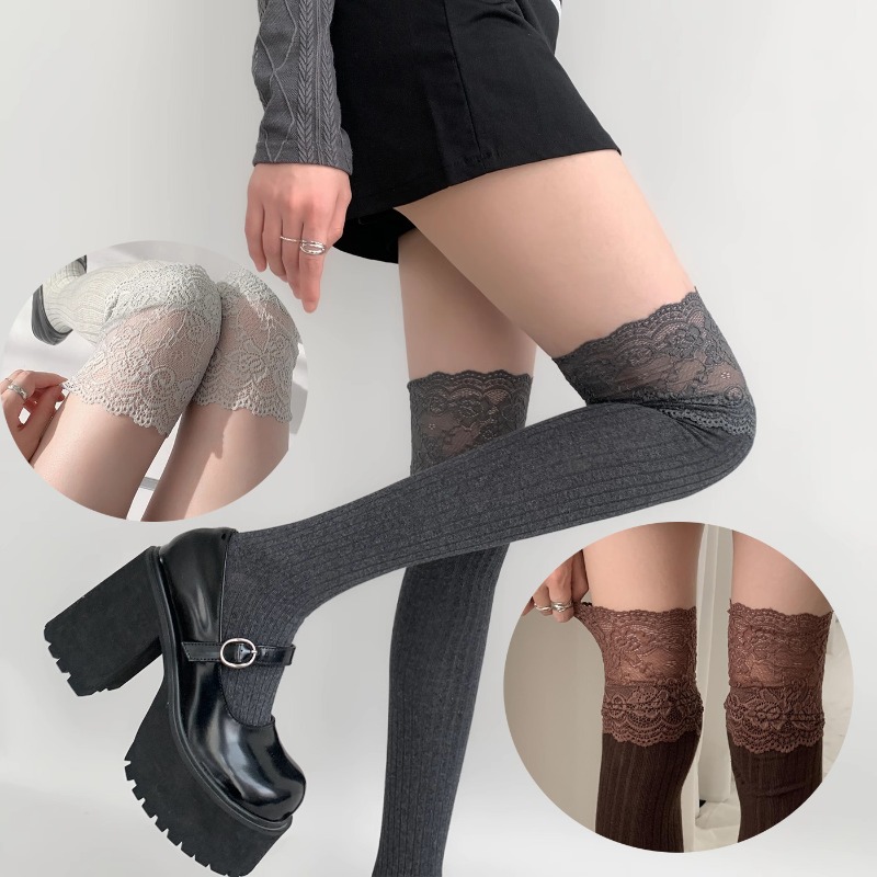 Soft Cotton Thigh High Socks,  - Boot Sock Slouchy บทวิจารณ์และราคา