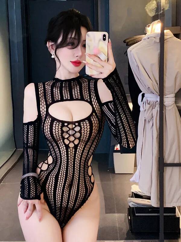 Sexy Ladies Passion Bodysuits  - Fishnet Stocking Women บทวิจารณ์และราคา