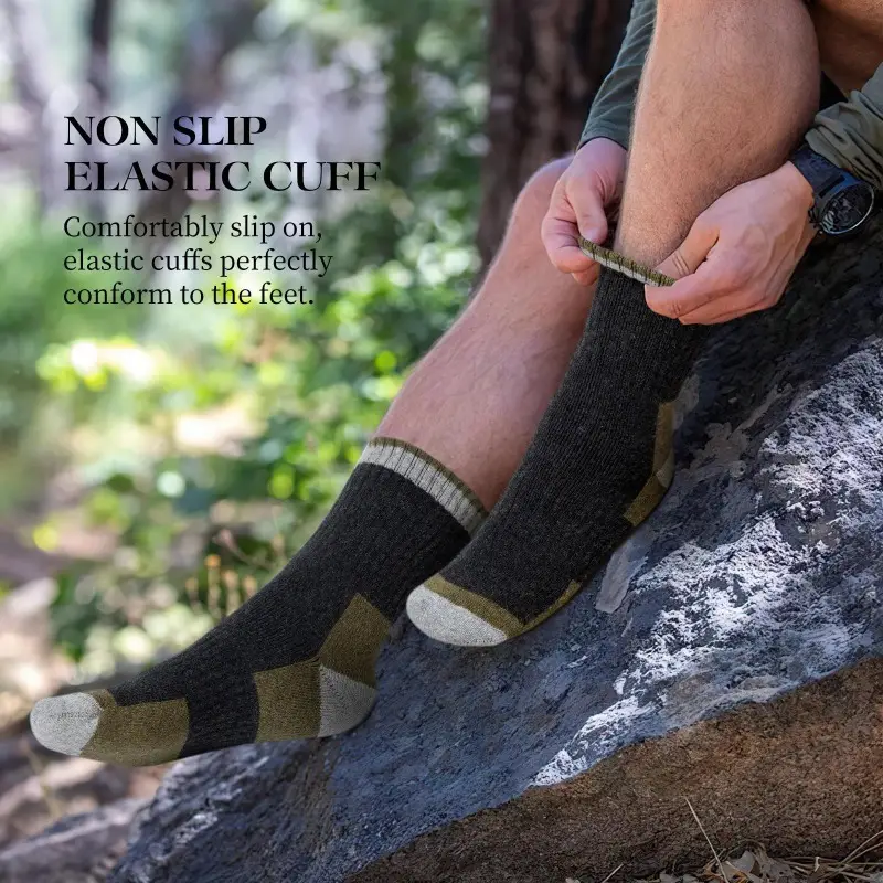 Winter Merino Wool Socks Thick - Wool Hiking Sock บทวิจารณ์และราคา