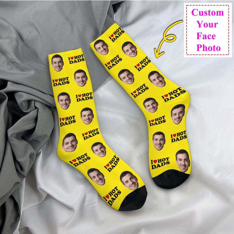 I Love Hot Dads Custom Dress S - Dress Sock Men บทวิจารณ์และราคา