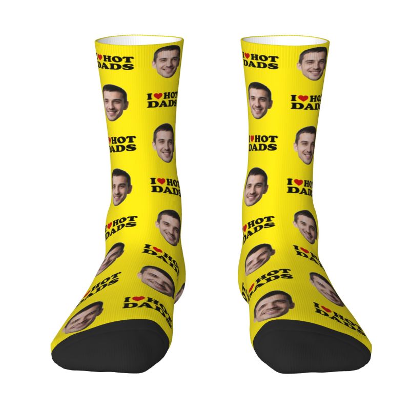 I Love Hot Dads Custom Dress S - Dress Sock Men บทวิจารณ์และราคา