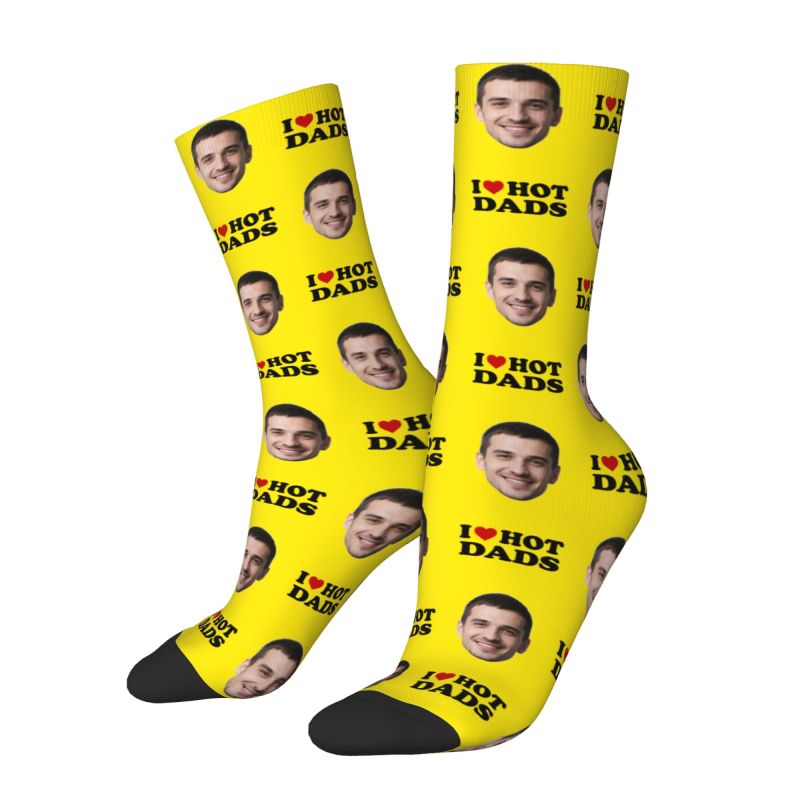 I Love Hot Dads Custom Dress S - Dress Sock Men บทวิจารณ์และราคา