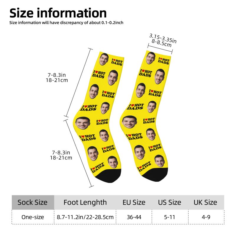 I Love Hot Dads Custom Dress S - Dress Sock Men บทวิจารณ์และราคา