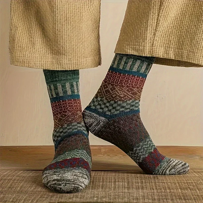 5 pairs of retro ethnic style  - Thermal Sock Winter บทวิจารณ์และราคา