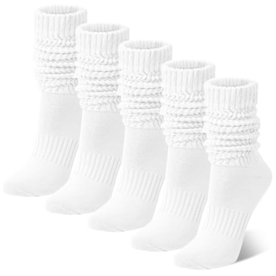Chalier 5 Pairs Slouchy Socks  - Boot Sock Slouchy บทวิจารณ์และราคา