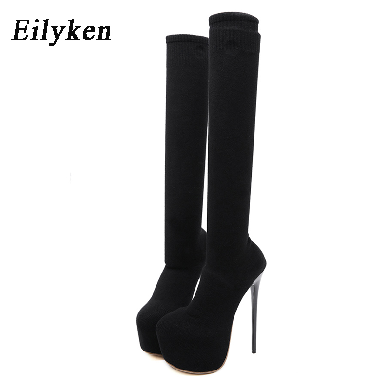 Eilyken 17CM Platform Heels Wo - Knee High Sock Women บทวิจารณ์และราคา