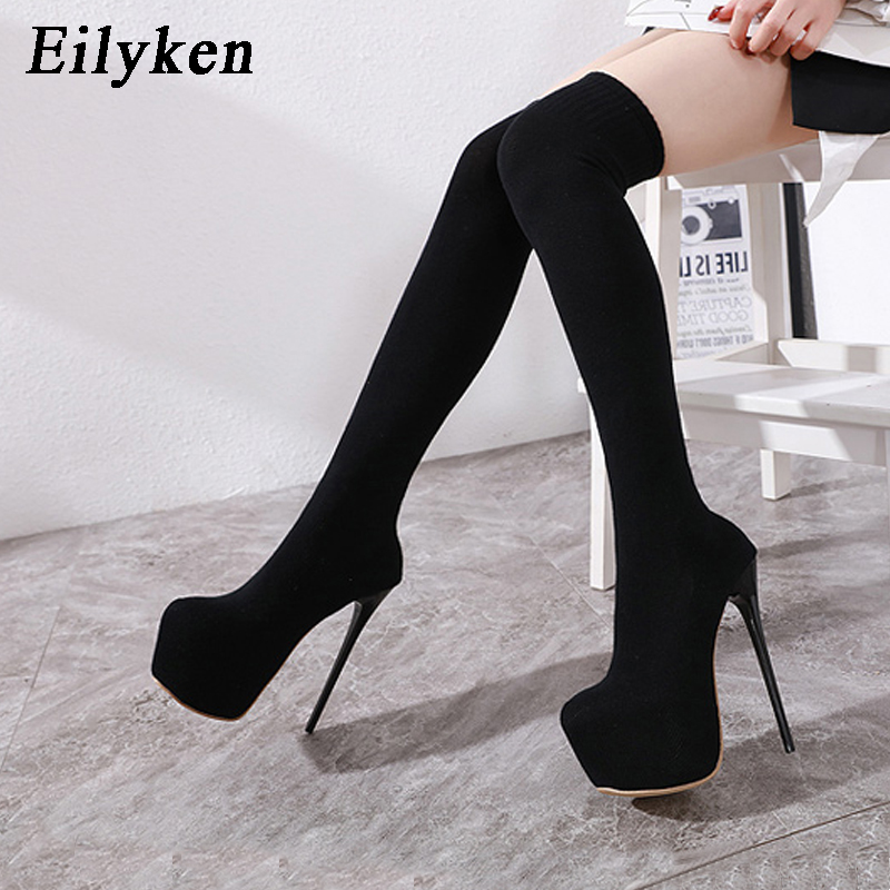 Eilyken 17CM Platform Heels Wo - Knee High Sock Women บทวิจารณ์และราคา