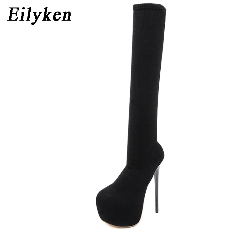 Eilyken 17CM Platform Heels Wo - Knee High Sock Women บทวิจารณ์และราคา