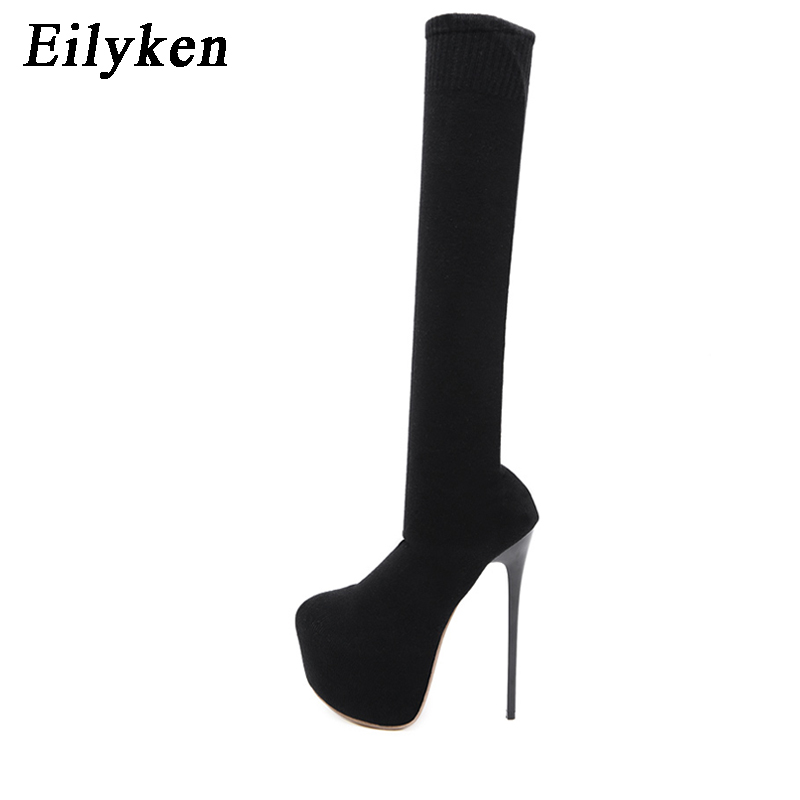 Eilyken 17CM Platform Heels Wo - Knee High Sock Women บทวิจารณ์และราคา