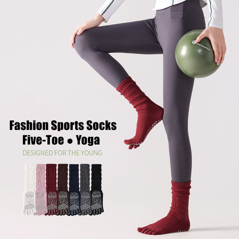 1 Pair Women's Long Yoga Socks - Grip Sock Yoga บทวิจารณ์และราคา