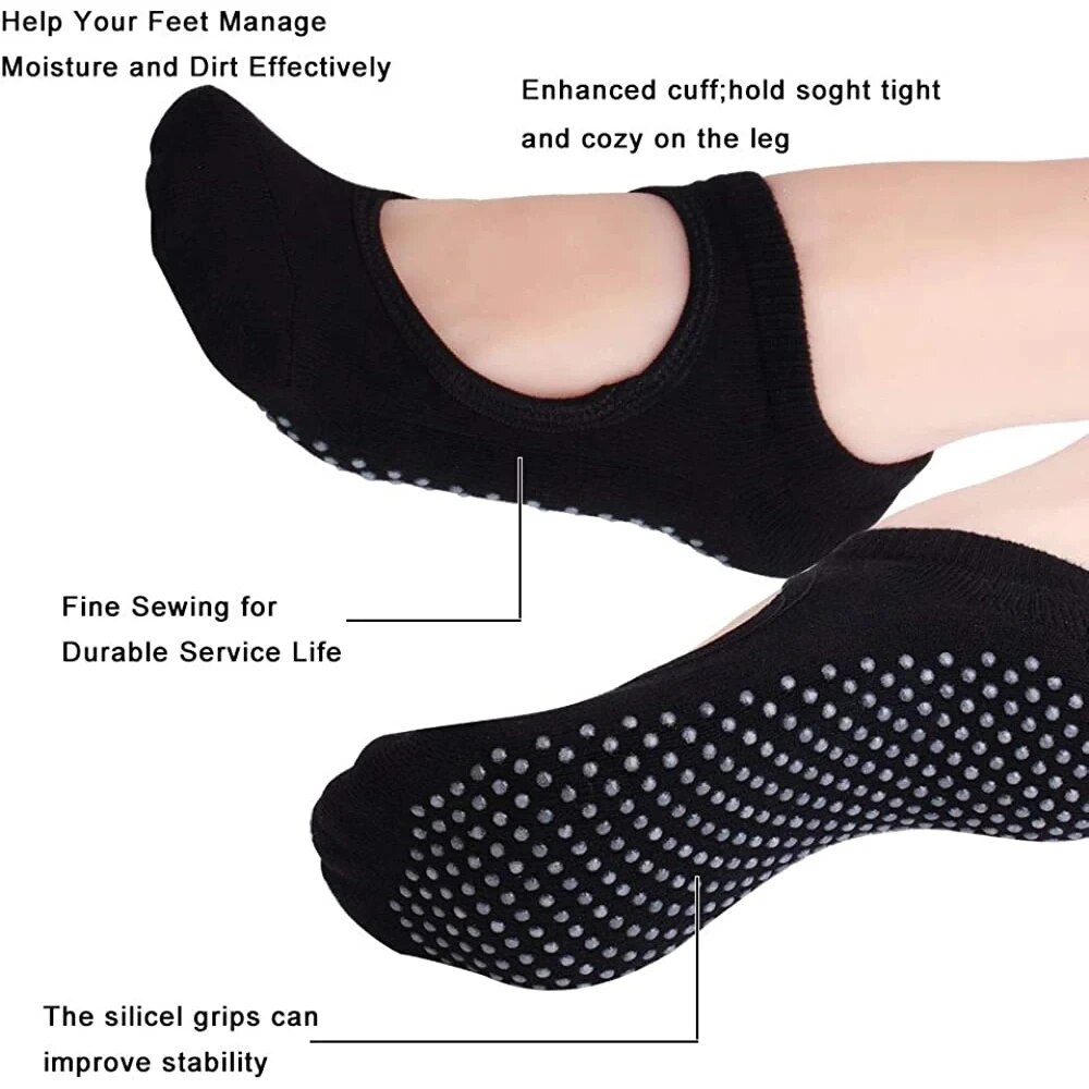 High Quality Women Yoga Socks  - Grip Sock Yoga บทวิจารณ์และราคา