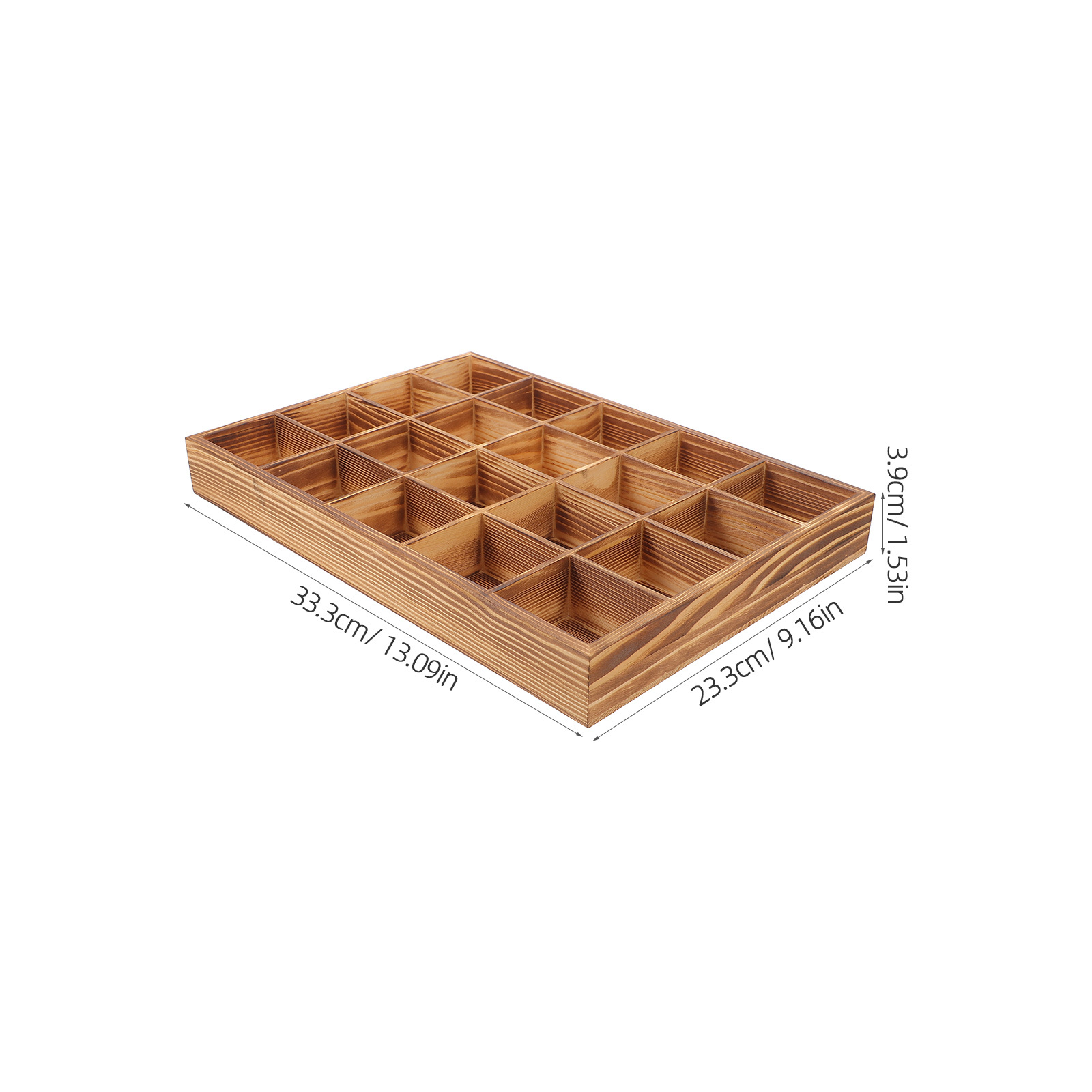 1pc 20-Compartment Wooden Unde - Sock Organizer Tray บทวิจารณ์และราคา