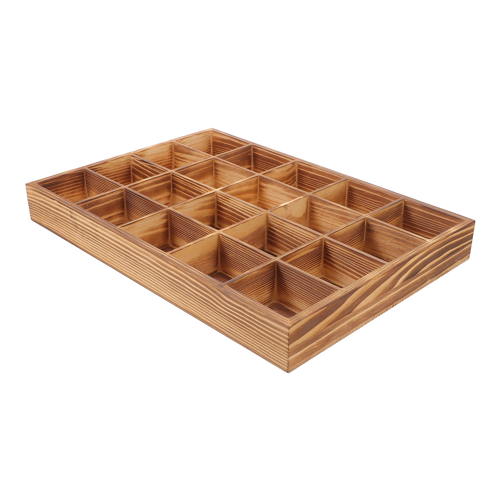 1pc 20-Compartment Wooden Unde - Sock Organizer Tray บทวิจารณ์และราคา