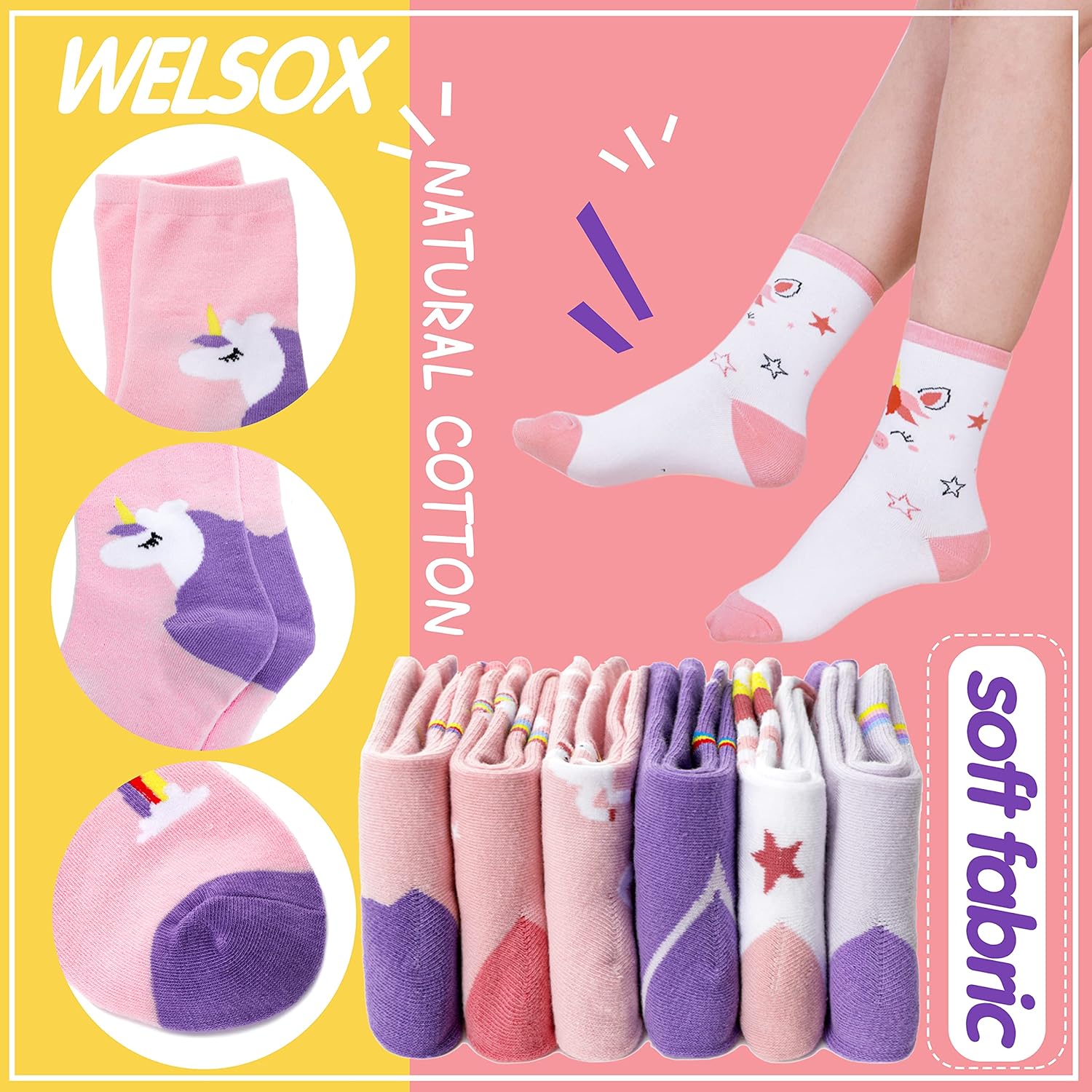 Unicorn Socks Gifts for Girls  - Silk Sock Bamboo บทวิจารณ์และราคา