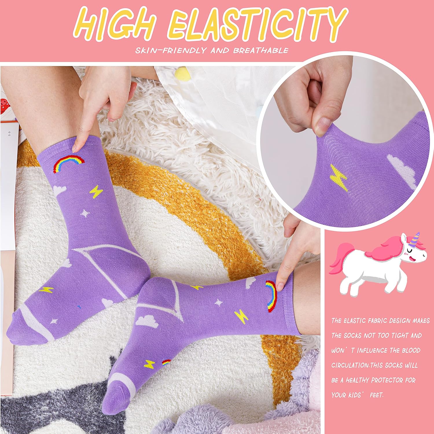 Unicorn Socks Gifts for Girls  - Silk Sock Bamboo บทวิจารณ์และราคา