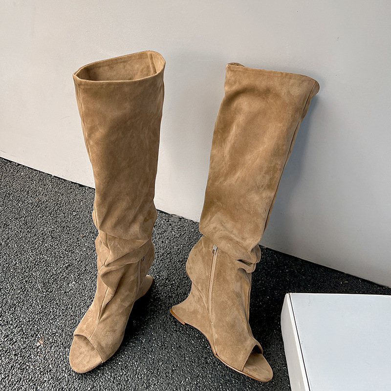 AIYKAZYSDL Strange Wedge Heel  - Boot Sock Slouchy บทวิจารณ์และราคา