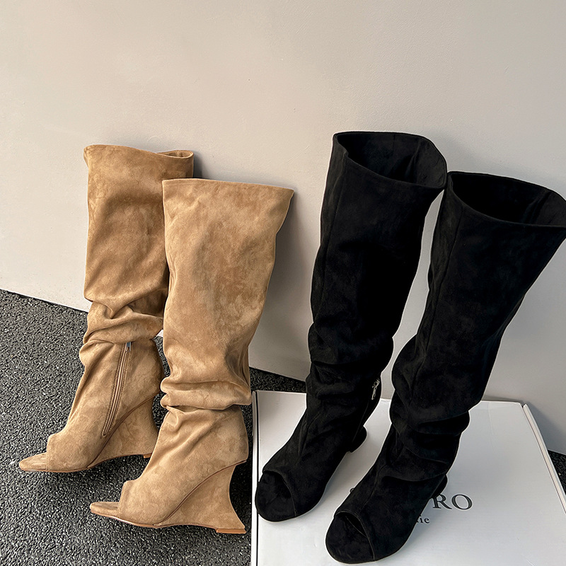AIYKAZYSDL Strange Wedge Heel  - Boot Sock Slouchy บทวิจารณ์และราคา