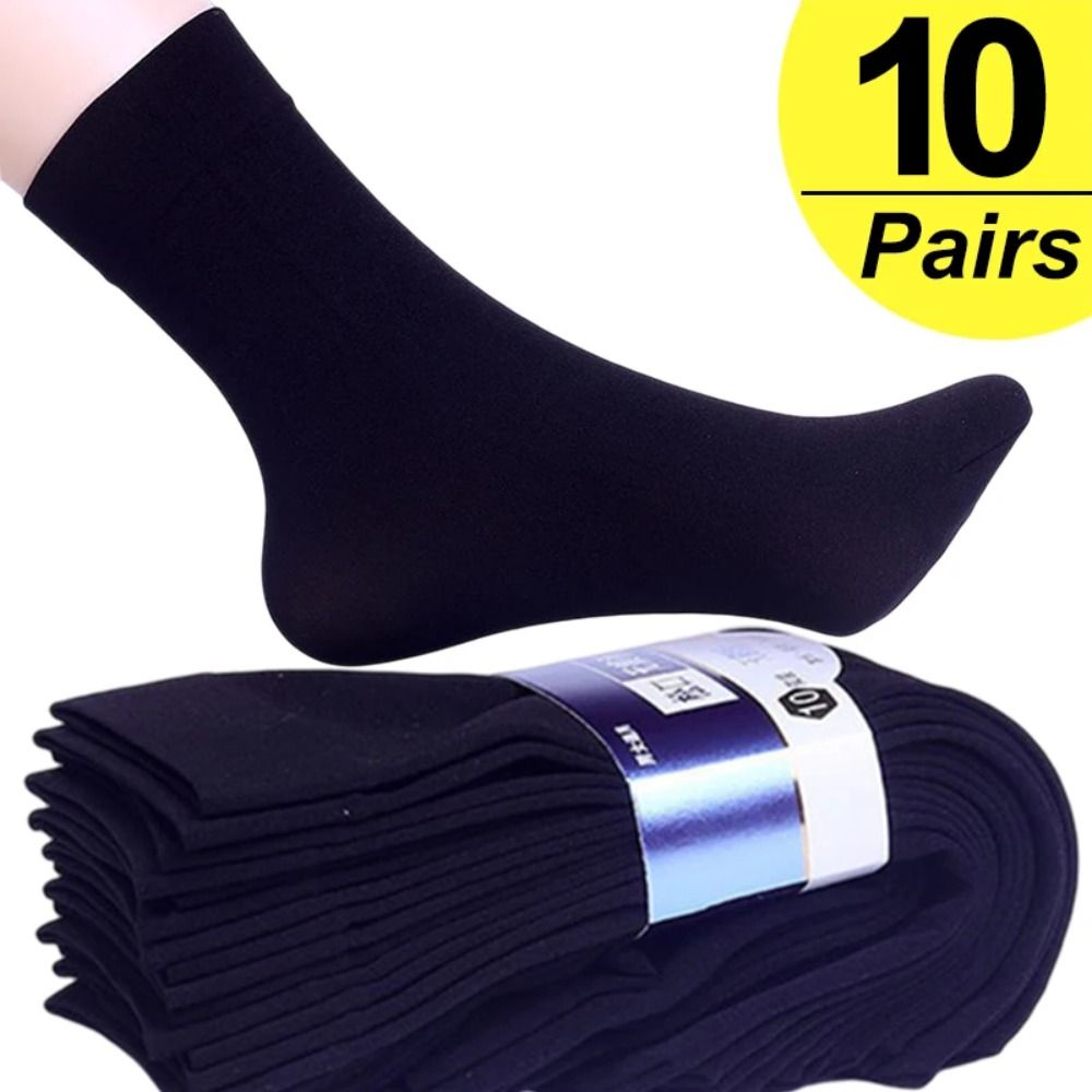 10pairs Casual Breathable Men  - Silk Sock Bamboo บทวิจารณ์และราคา