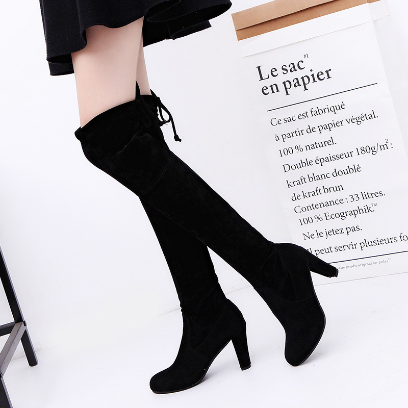 Women's Boots Stretch Fabric O - Knee High Sock Women บทวิจารณ์และราคา