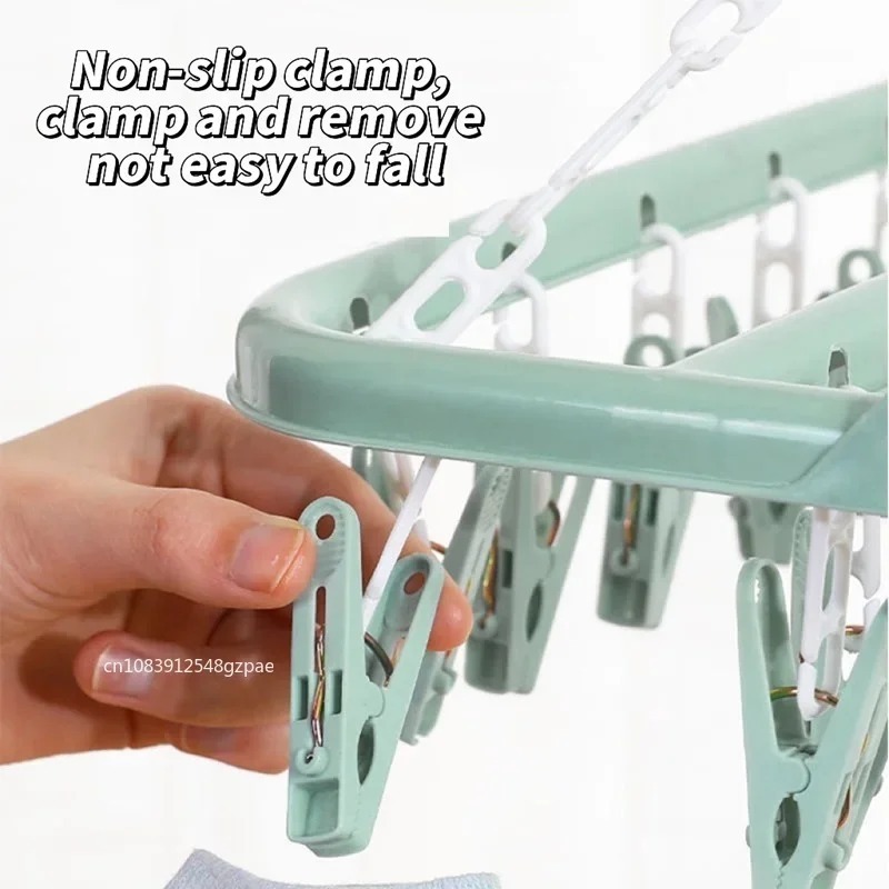 32 Clips Folding Clothes Dryer - Sock Organizer Tray บทวิจารณ์และราคา