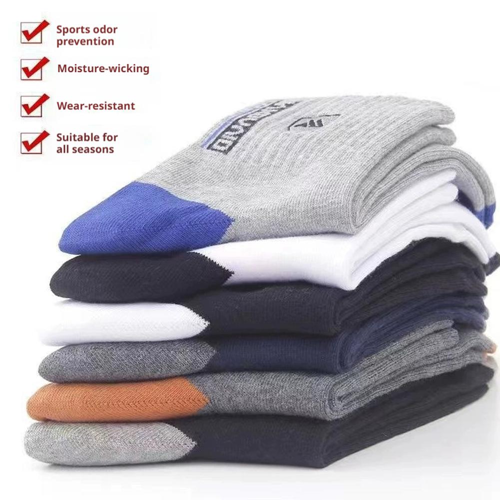 5 Pairs Men's Anti Odor & Anti - Cotton Crew Sock Pack บทวิจารณ์และราคา