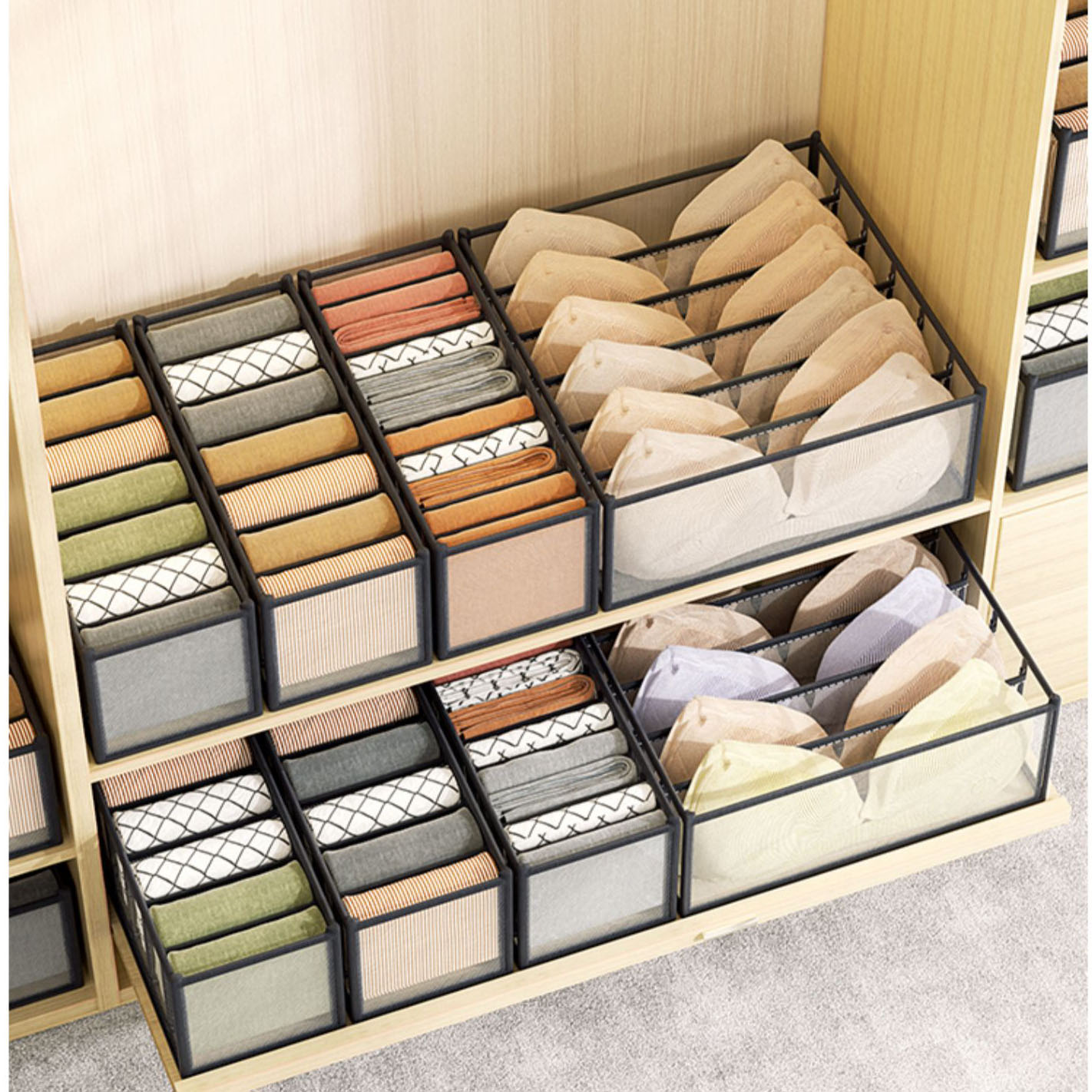 Underwear storage box home war - Sock Organizer Tray บทวิจารณ์และราคา