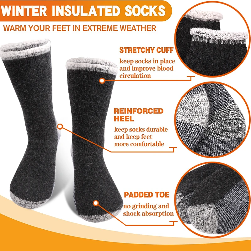 3Pairs High-Quality Thicken Wi - Thermal Sock Winter บทวิจารณ์และราคา
