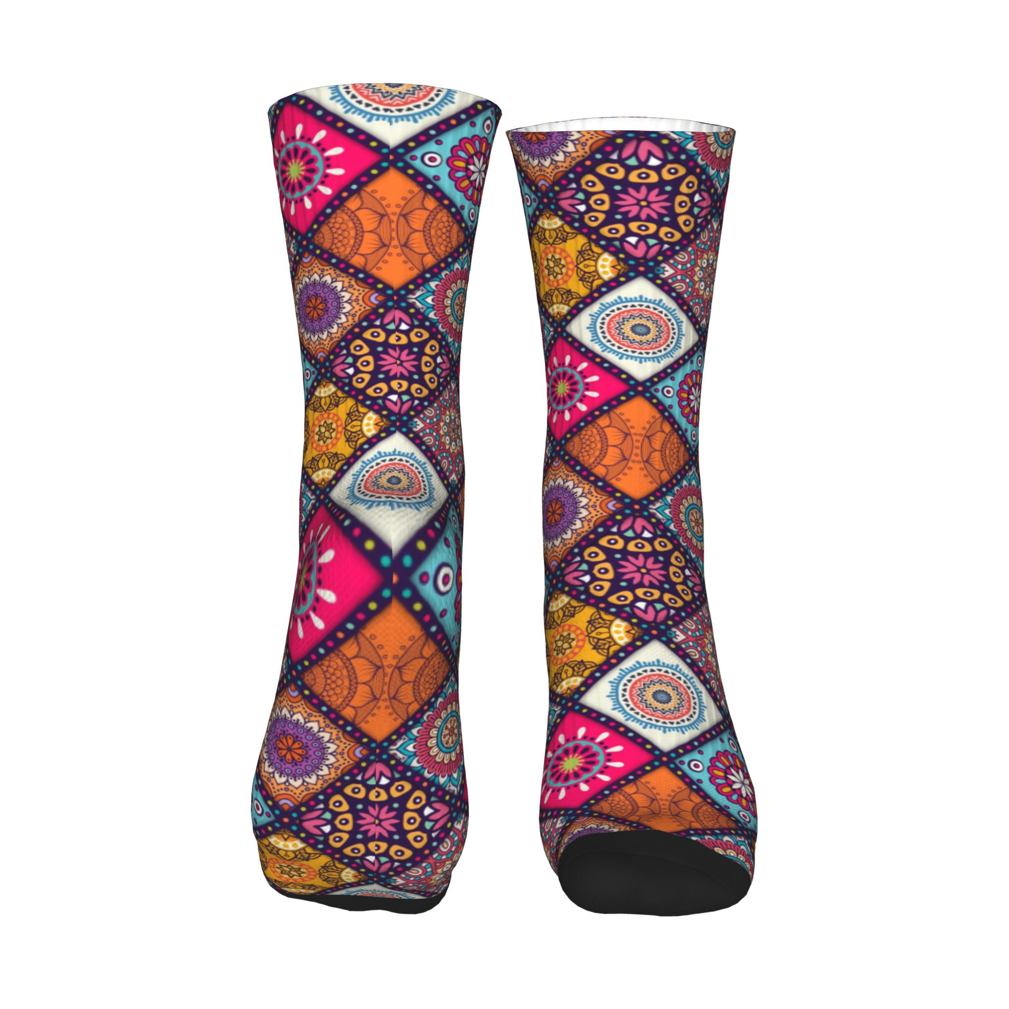 Ethnic Floral Mandalas Pattern - Dress Sock Men บทวิจารณ์และราคา