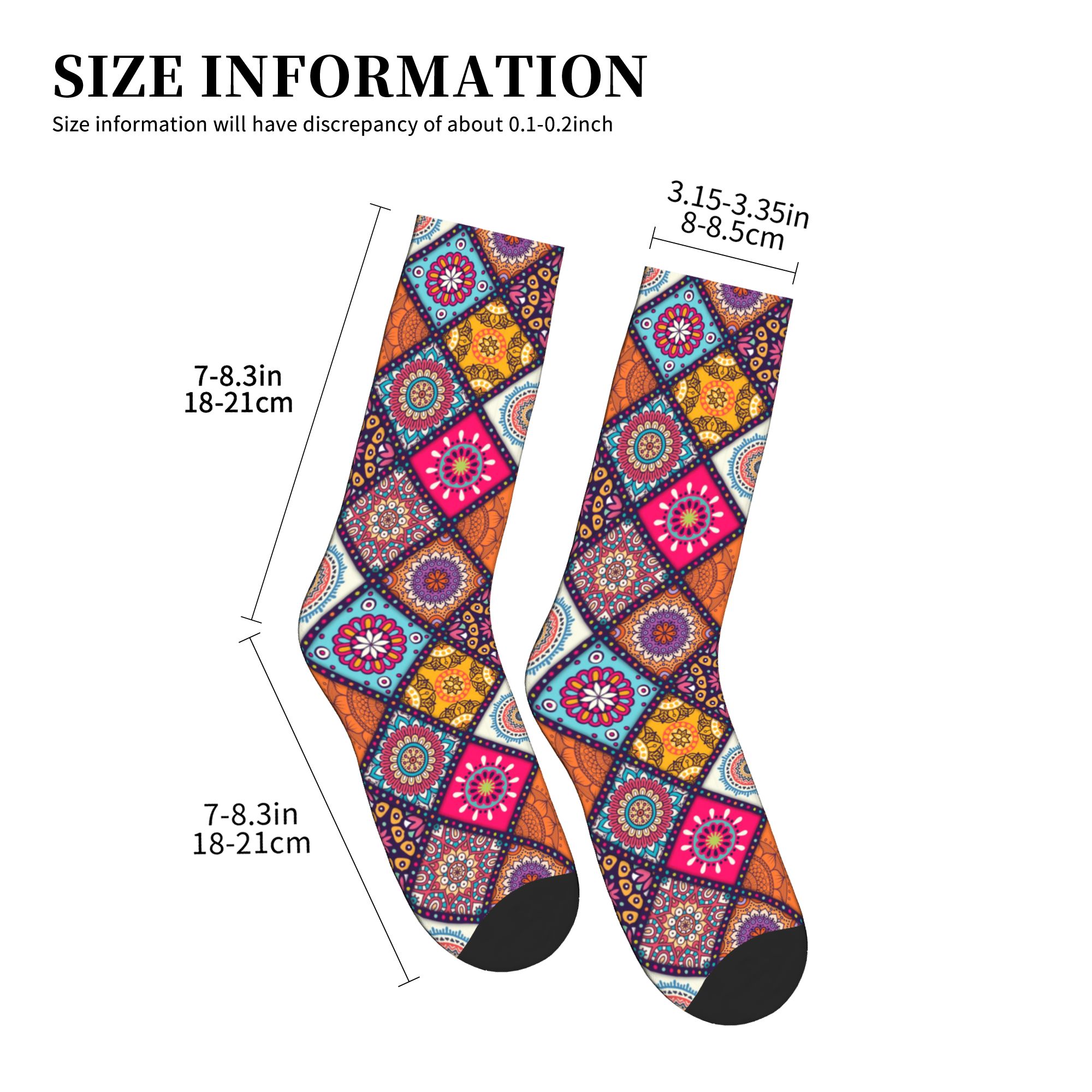 Ethnic Floral Mandalas Pattern - Dress Sock Men บทวิจารณ์และราคา