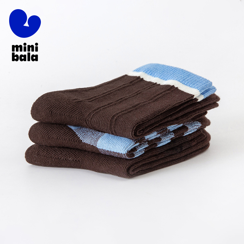 Mini Balabala Kids 3-Pack Sock - Cotton Crew Sock Pack บทวิจารณ์และราคา