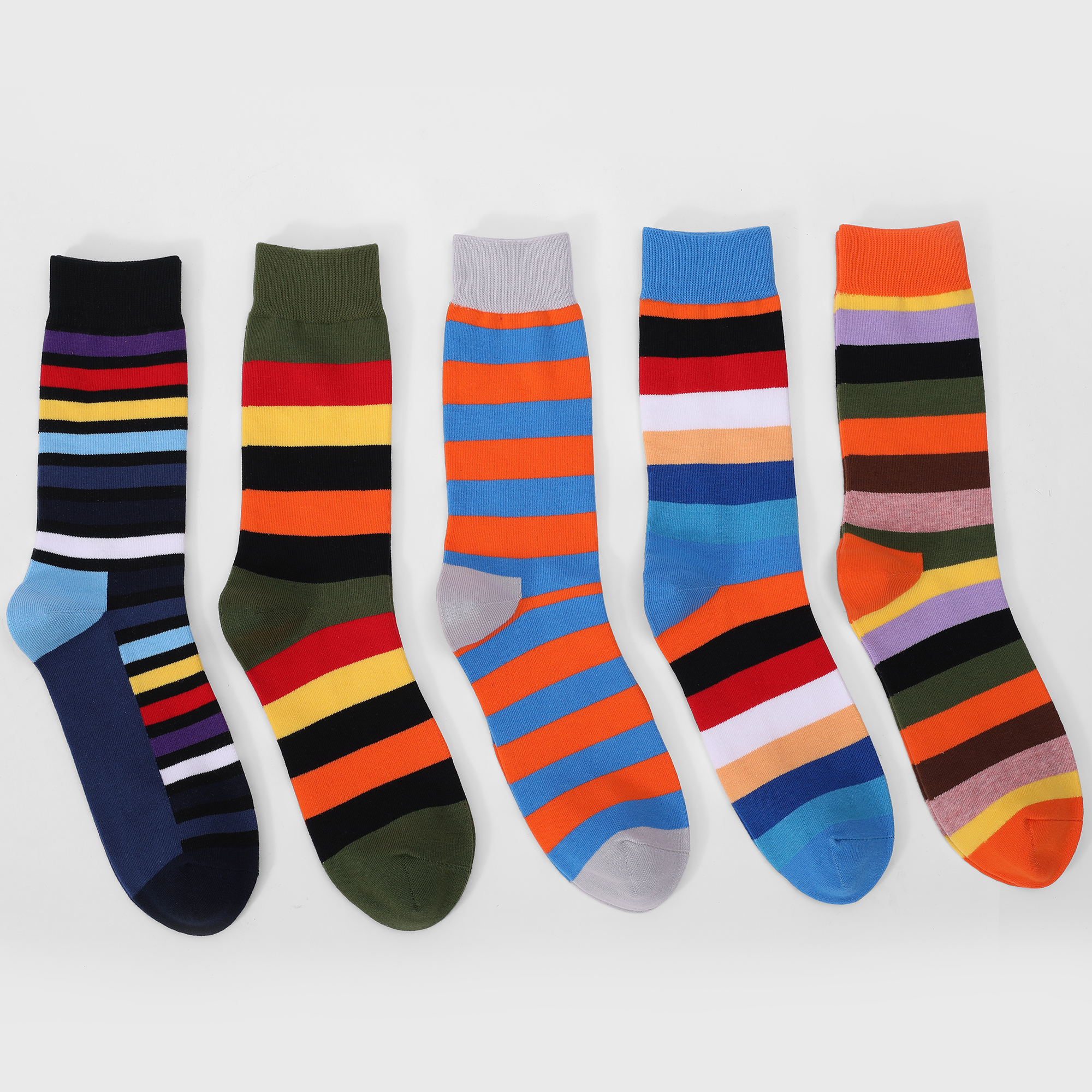 5Pairs Mens Fun Dress Socks, P - Cotton Crew Sock Pack บทวิจารณ์และราคา