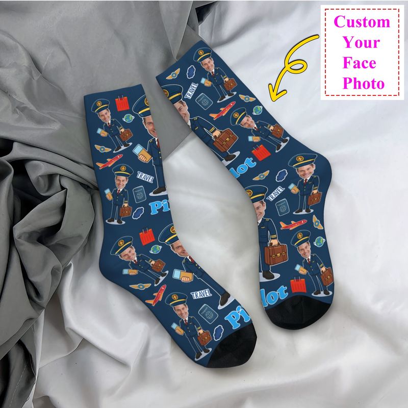 Novelty Men's Funny Pilot Cust - Dress Sock Men บทวิจารณ์และราคา