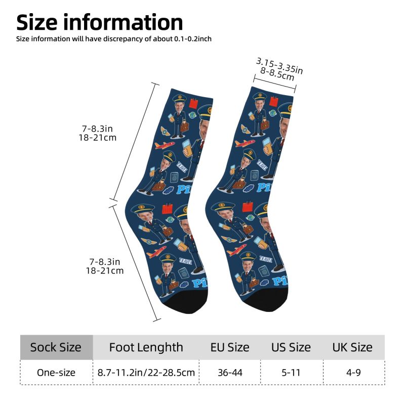 Novelty Men's Funny Pilot Cust - Dress Sock Men บทวิจารณ์และราคา