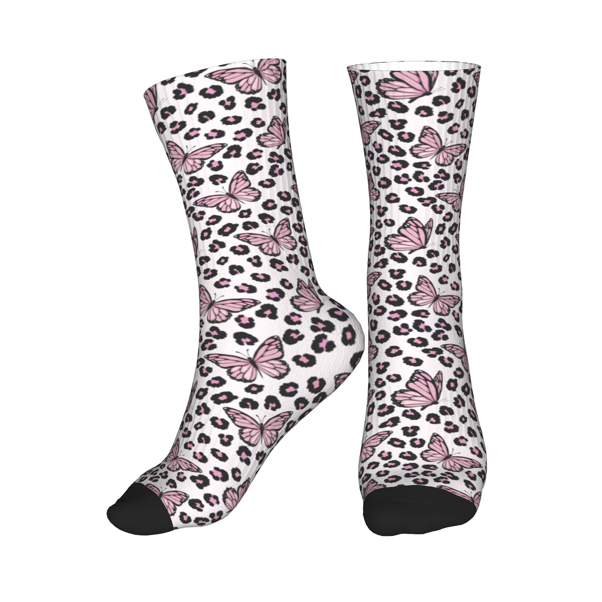 Butterfly Wild Leopard Pattern - Dress Sock Men บทวิจารณ์และราคา