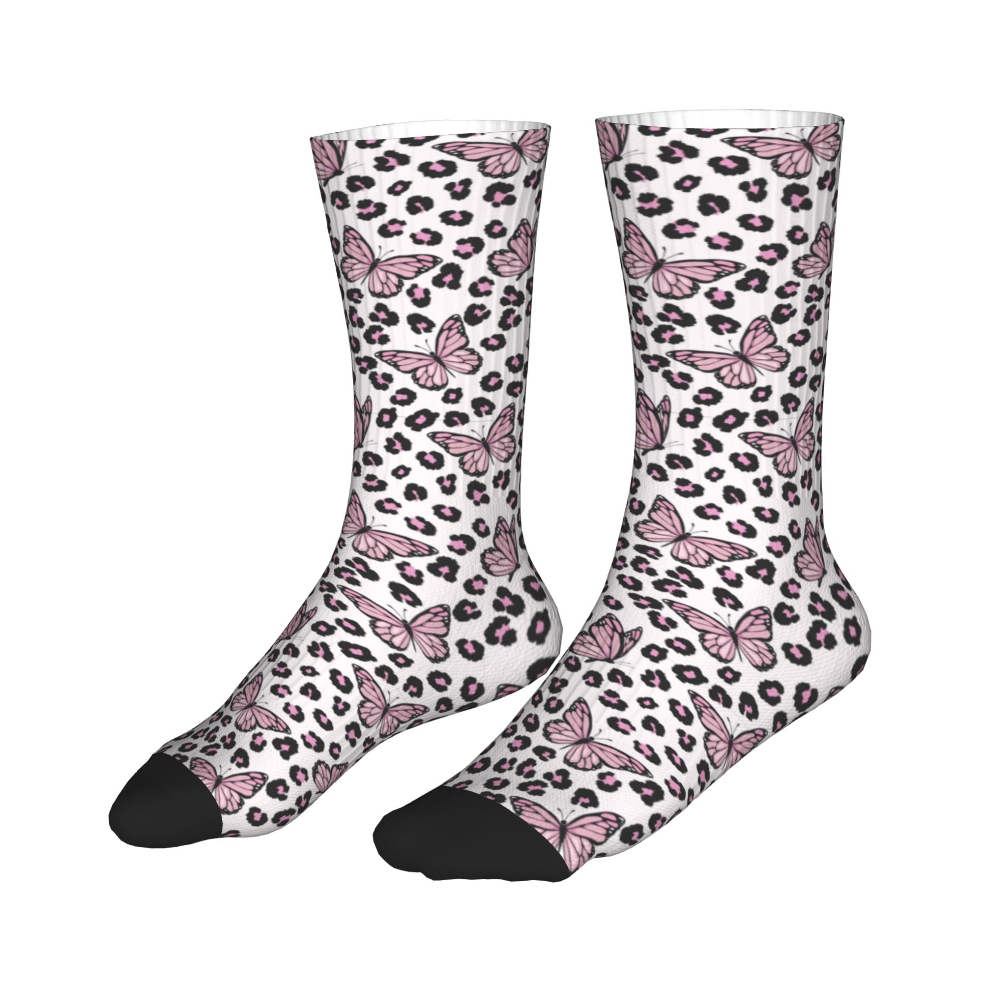Butterfly Wild Leopard Pattern - Dress Sock Men บทวิจารณ์และราคา