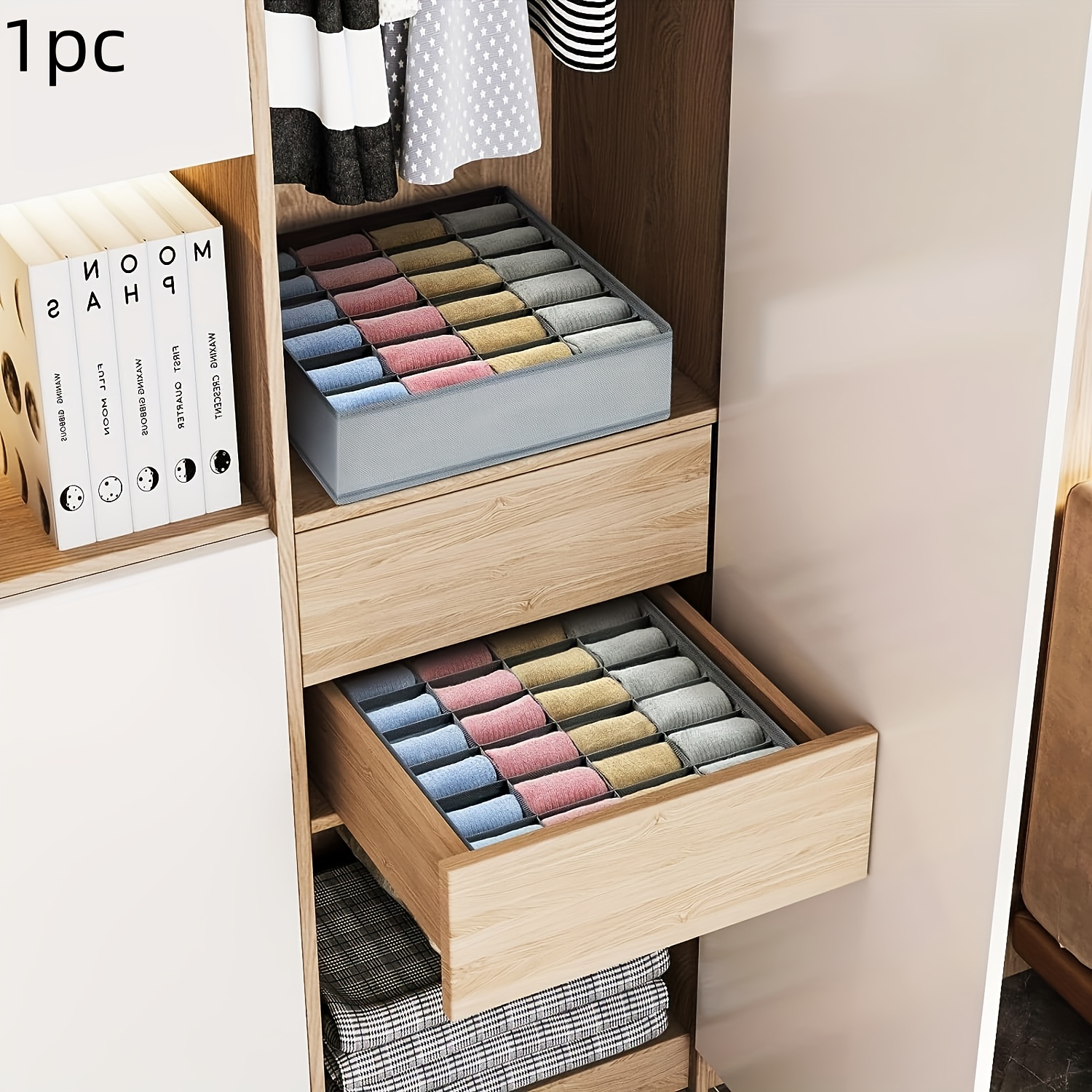 24-Compartment Fabric Drawer O - Sock Organizer Tray บทวิจารณ์และราคา