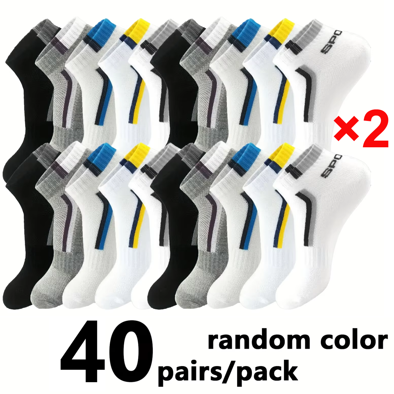 5/40 Pairs Mens Ankle Boat Soc - Ankle Sock Low Cut บทวิจารณ์และราคา
