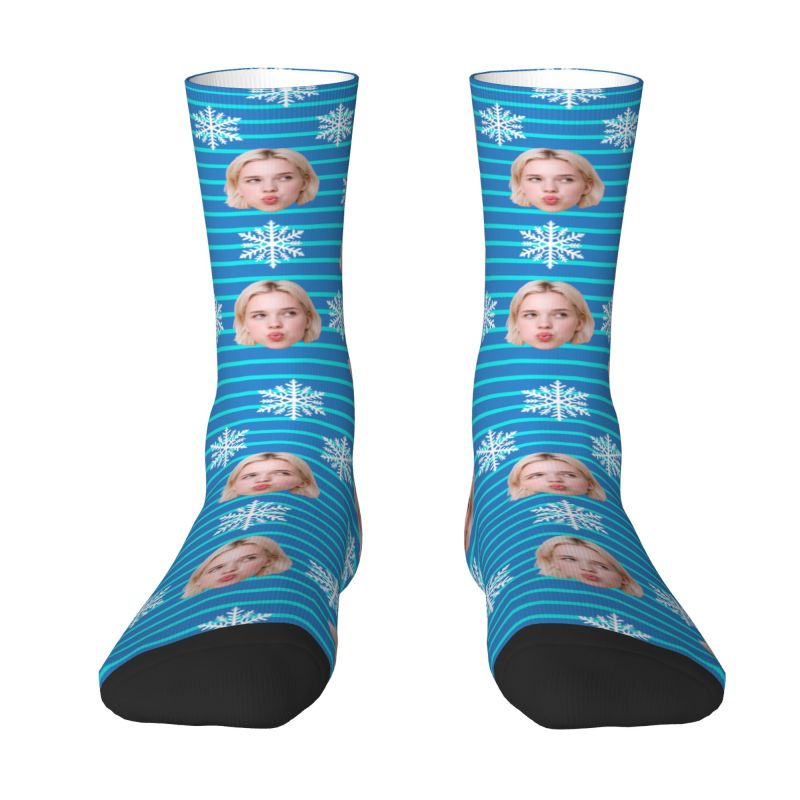 Christmas Face Photo Personali - Dress Sock Men บทวิจารณ์และราคา
