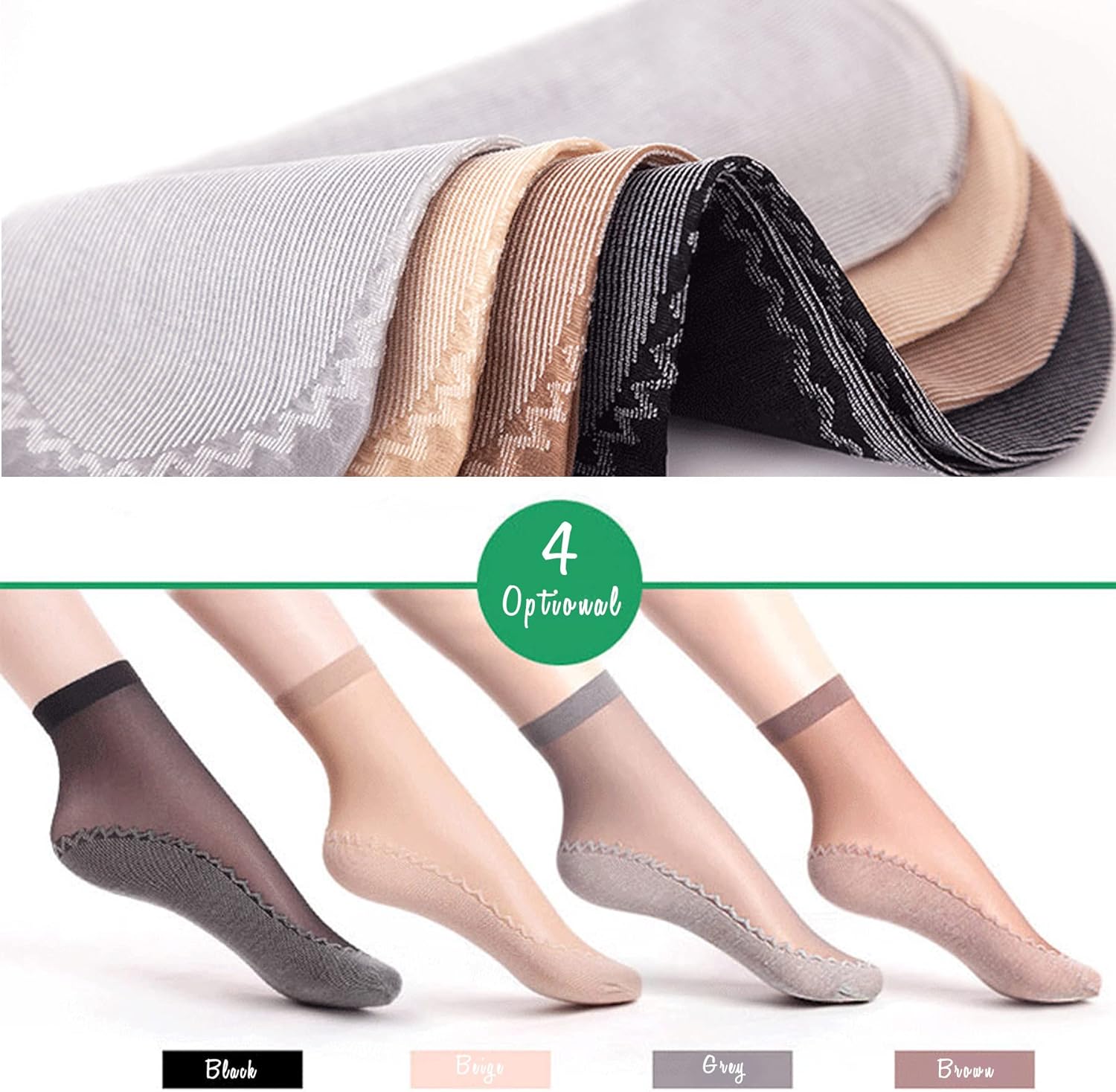 10/20 Pairs Silky Nylon soft & - Silk Sock Bamboo บทวิจารณ์และราคา